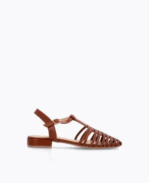 Bernice Flat Sandals - Camel