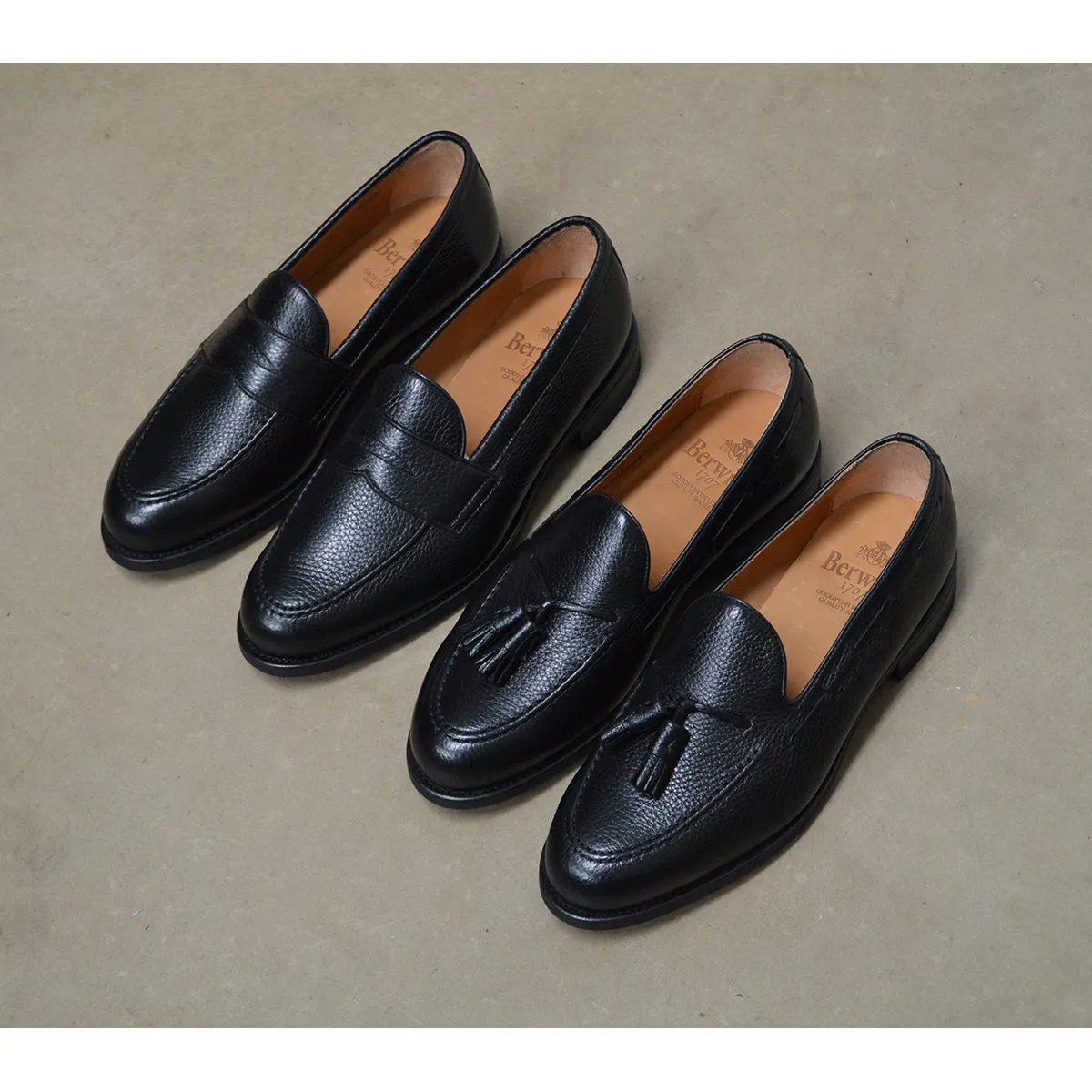 Berwick 1707 Tasselled Slip On (8491) Black Deerskin