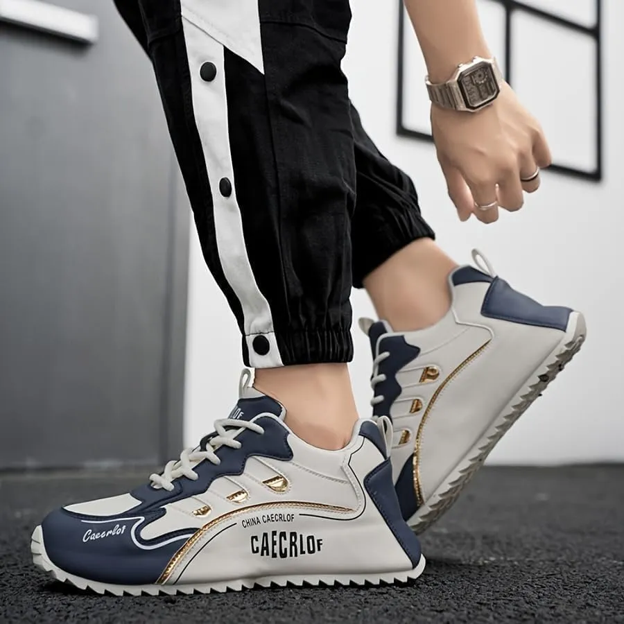 Big Size Men's Fashionable Flat Sports Shoes - Comfortable Skateboarding & Outdoor Non-Slip Walking Casual Sneakers