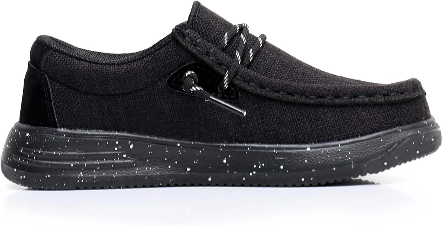 Blikcon Boys Girls Slip-On Casual Boat Shoes Light-Weight Lace Up Loafers(Toddler/Little Kid/Big Kid)