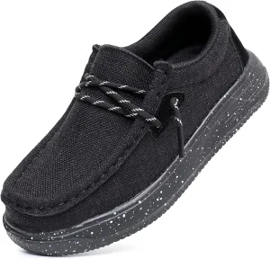 Blikcon Boys Girls Slip-On Casual Boat Shoes Light-Weight Lace Up Loafers(Toddler/Little Kid/Big Kid)