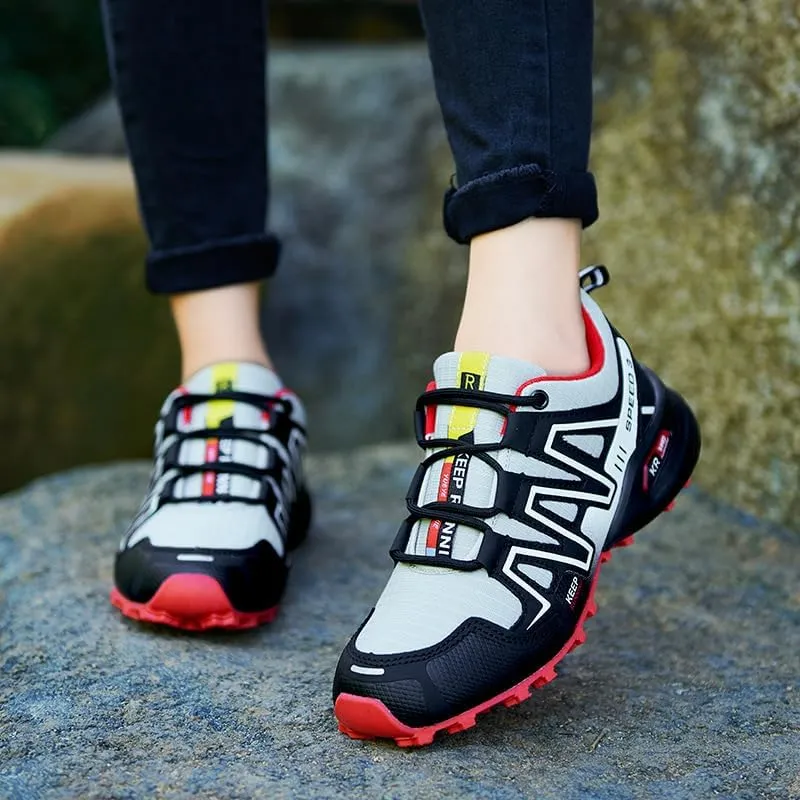 Breathable Hiking Shoes Women | Casual Walking Waterproof Shoes for Women | Comfortable & Light-Weight & Non-Slip | Women's Camping Shoes Walking Trekking Camping Tennis Sport Sneakers