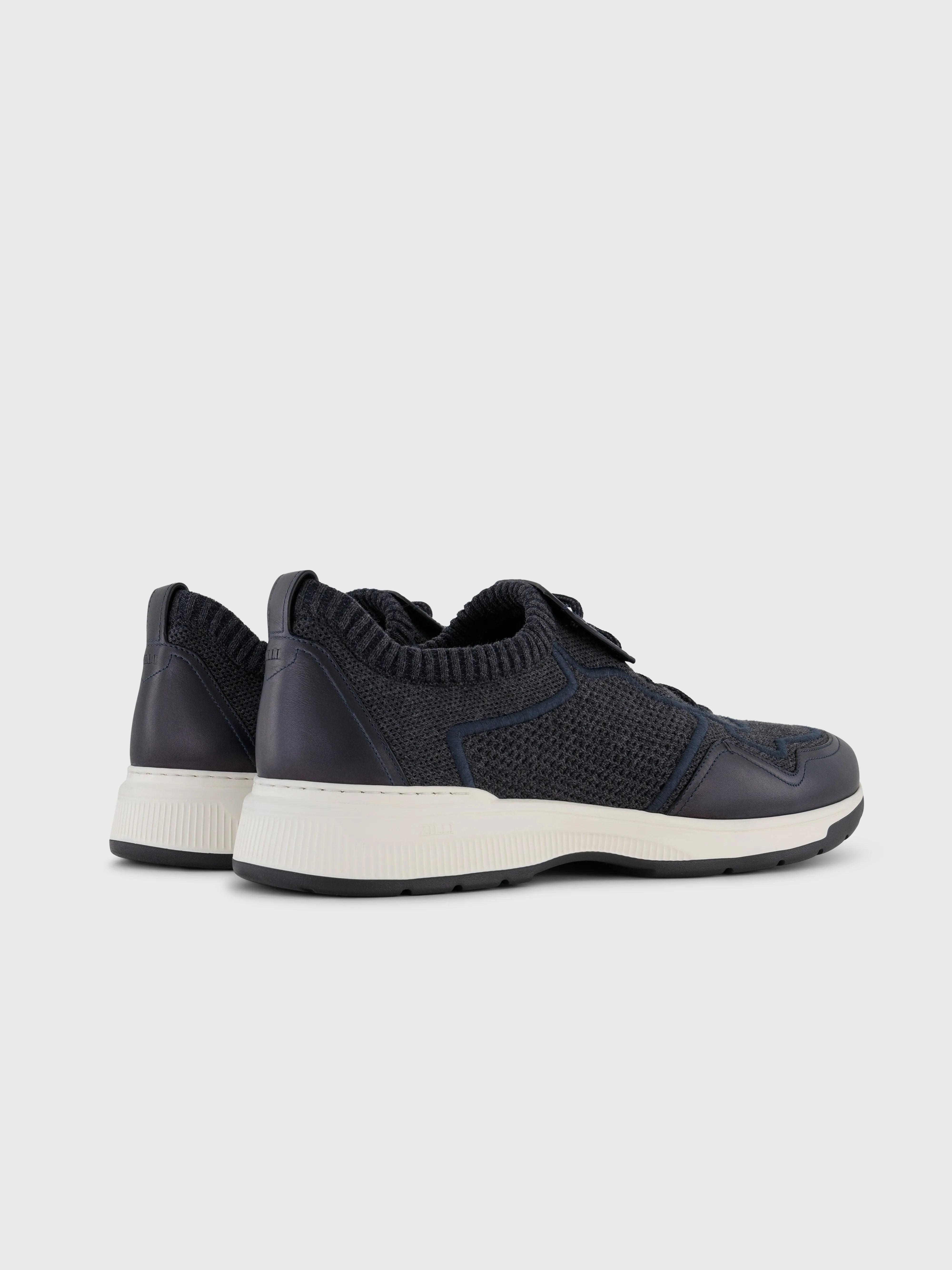 Calfskin Low-Top Sneakers - Light Charcoal