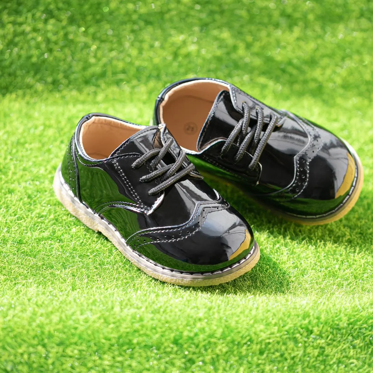 Casazoe Boys Girls Oxford Wedding Dress Shoes Classic School Uniform Flats Formal Casual Loafer for Toddler Little Kid