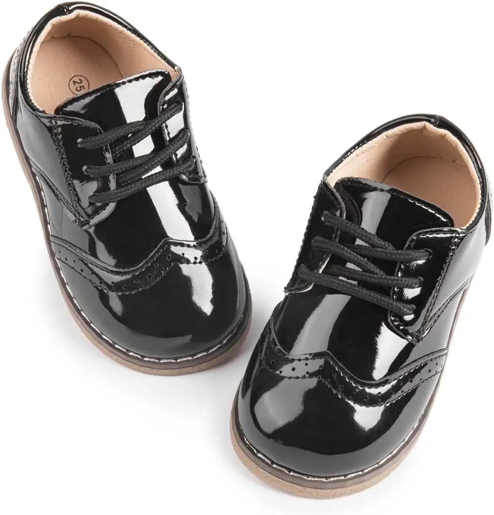 Casazoe Boys Girls Oxford Wedding Dress Shoes Classic School Uniform Flats Formal Casual Loafer for Toddler Little Kid