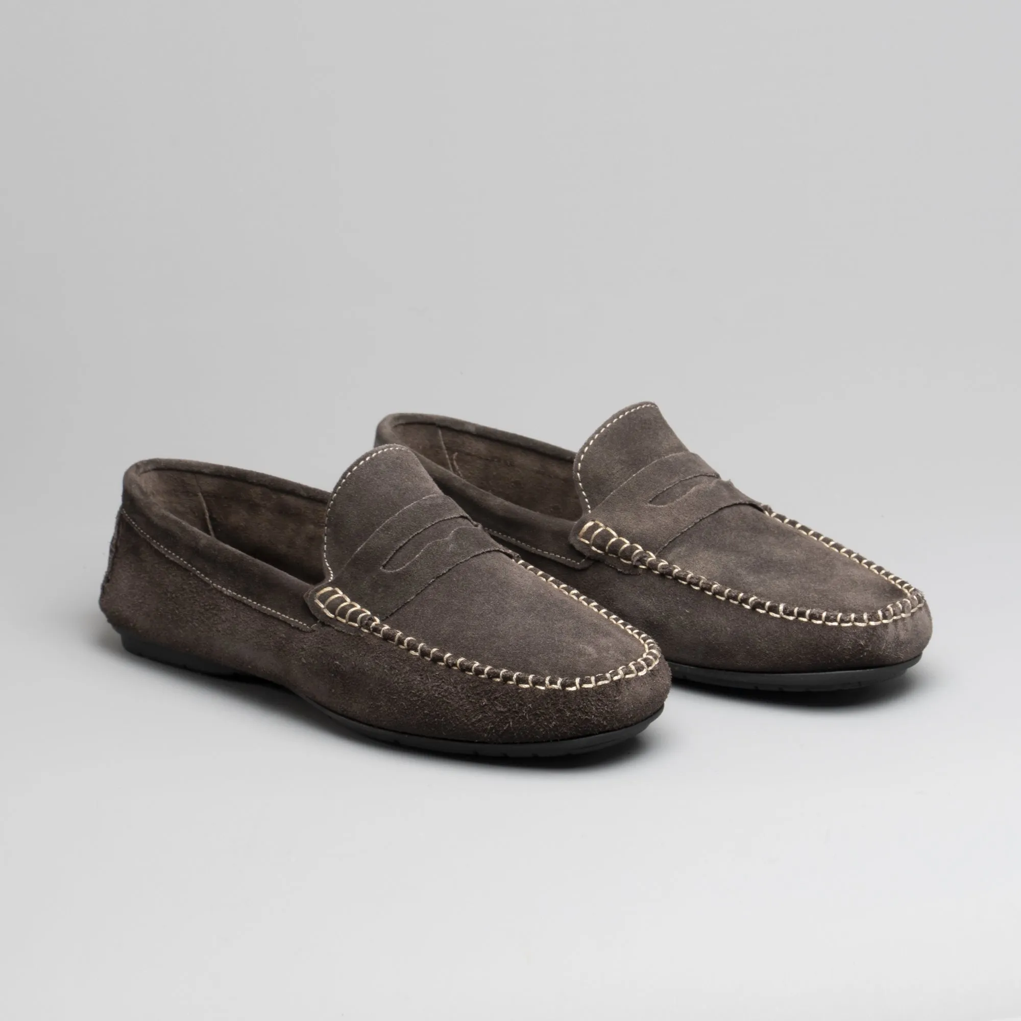 Catesby Shoemakers JOSEPH Mens Suede Leather Casual Driving Loafers Brown