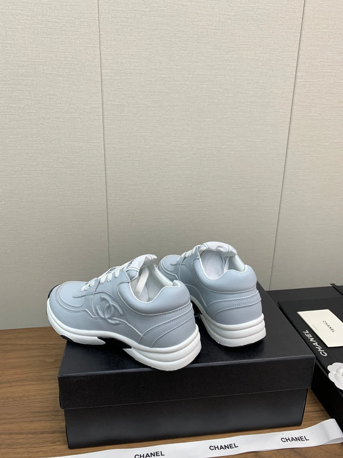 CC Sneaker 30mm Light Blue Lambskin