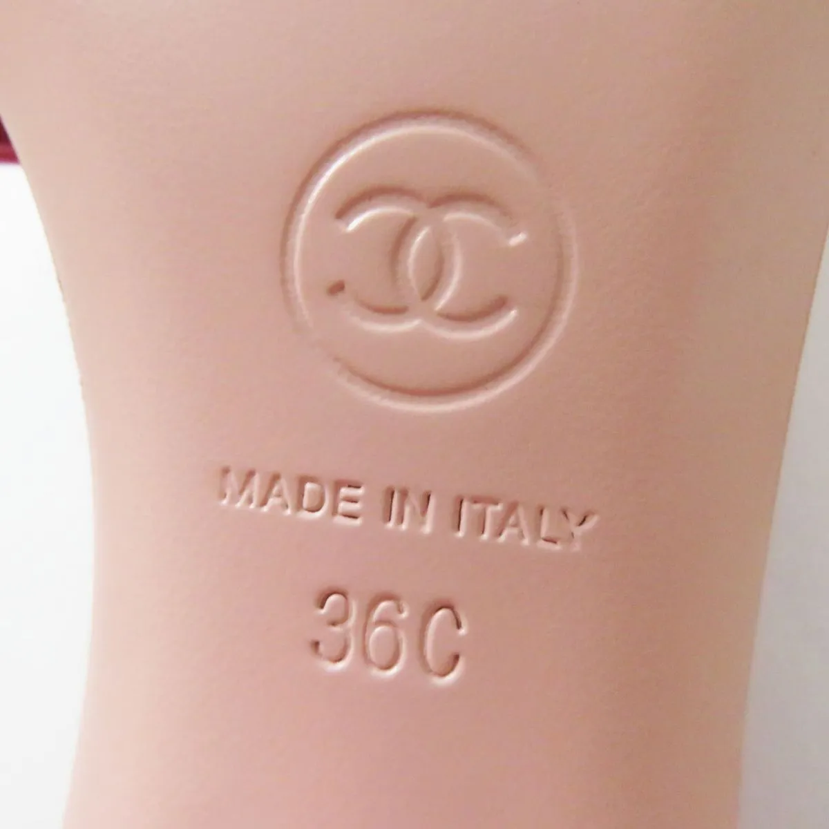 CHANEL Sandals Patent leather Dark pink x light pink 36