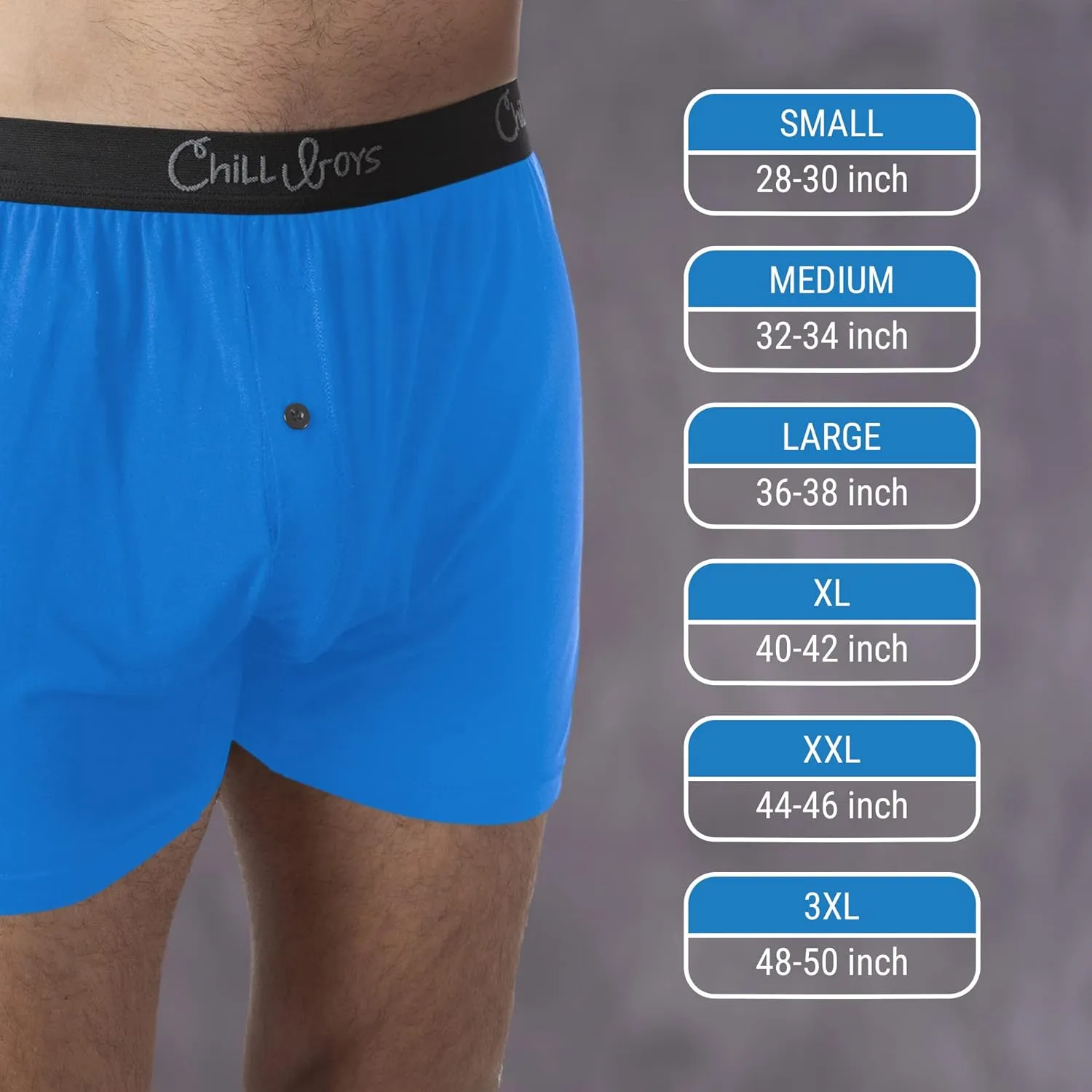 Chill Boys Viscose from Bamboo Boxers for Men - Cool Comfortable, Soft Breathable Men's Underwear - Boxer Shorts