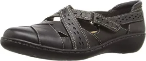 Clarks Women's Ashland Spin Q Slip-On Loafer, Black, 7