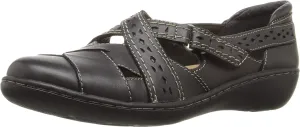 Clarks womens Ashland Spin Q Slip On Loafer, Black, 8.5 US