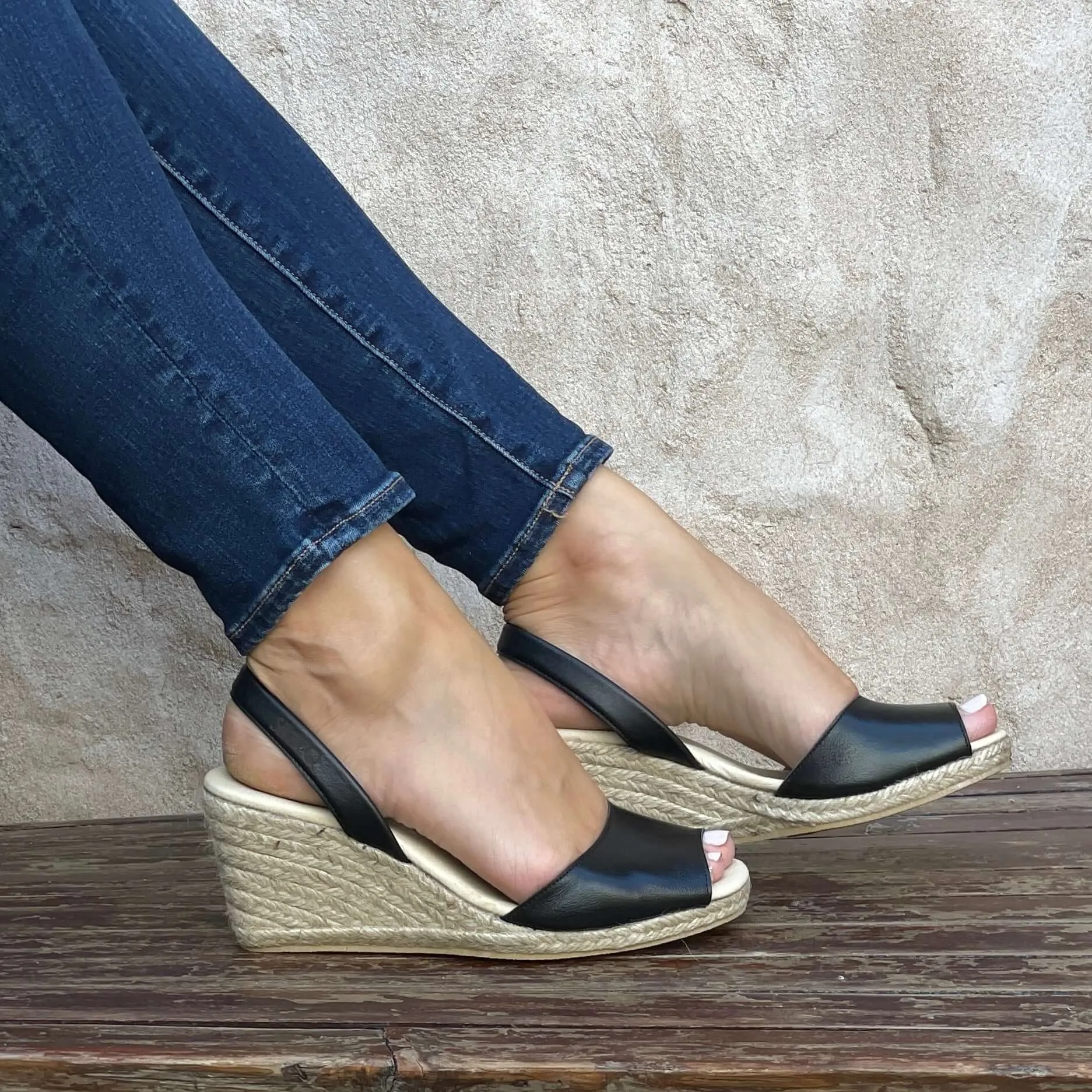 Classic Espadrille Wedge ('23 Edit) in Charcoal