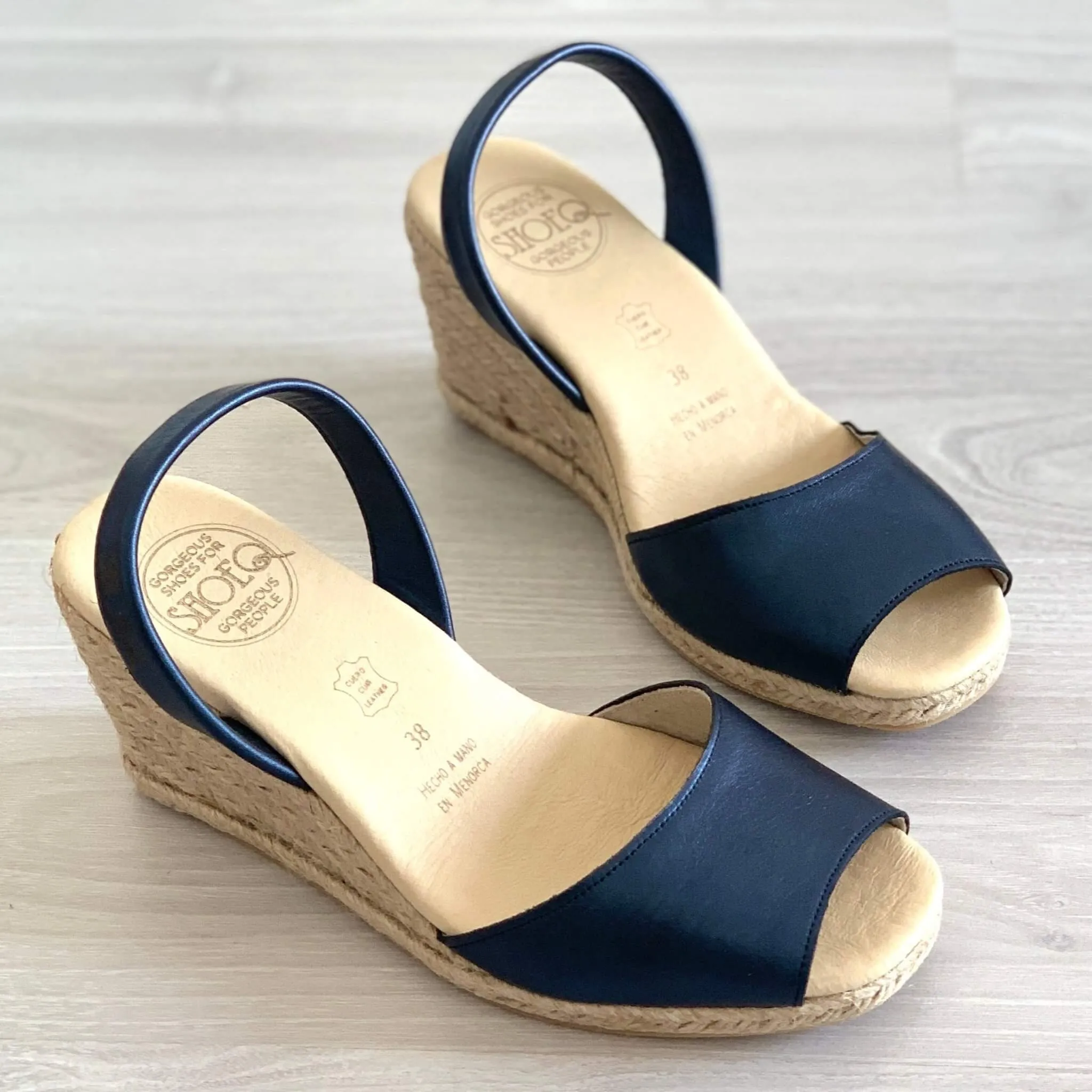 Classic Espadrille Wedge ('23 Edit) in Navy Sheen