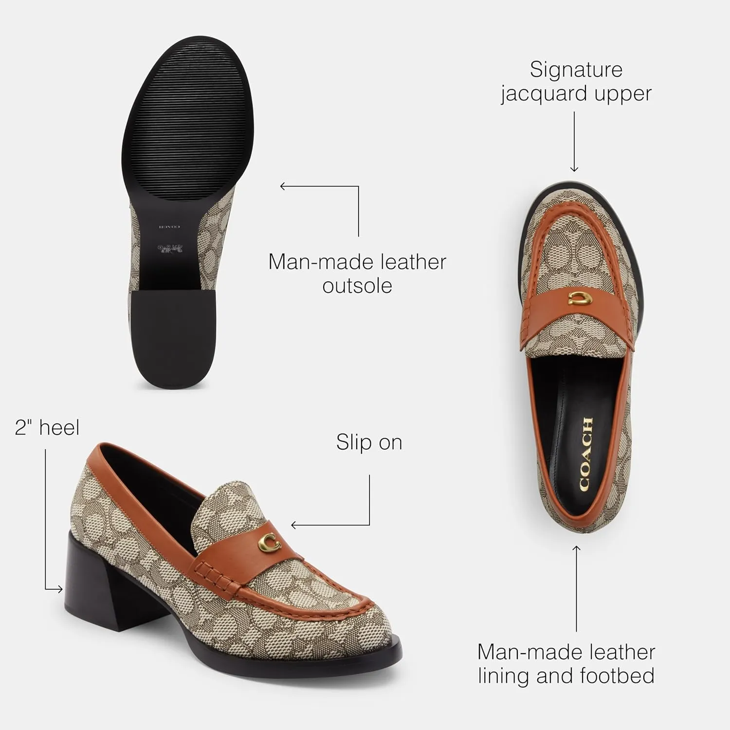 Coach Women's Natalie Signature Textile Jacquard Loafer