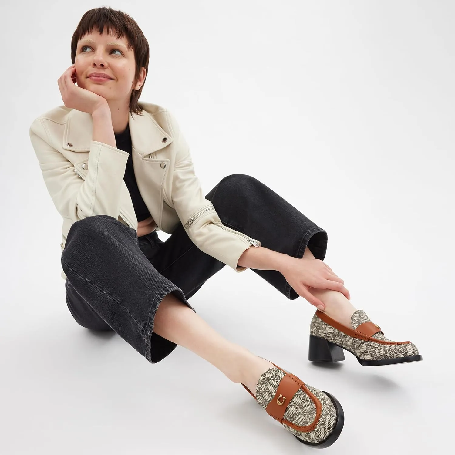 Coach Women's Natalie Signature Textile Jacquard Loafer