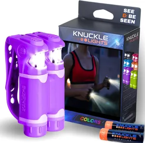 Colors – Night Running Lights for Runners and Walkers. Bright Flood Beams Light Your Entire Path. Great Dog Walking Light and Running Flashlight (Purple)