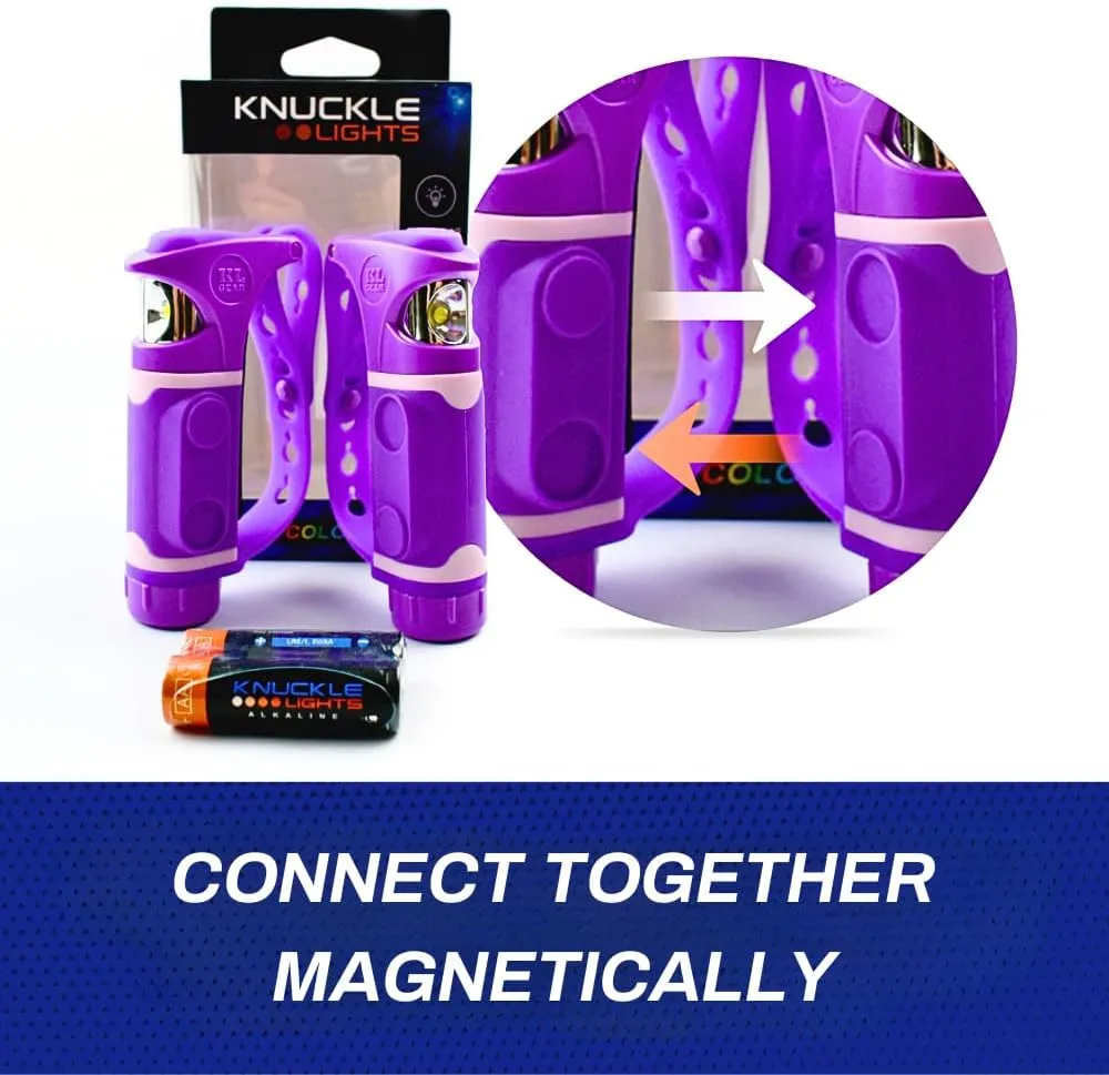 Colors – Night Running Lights for Runners and Walkers. Bright Flood Beams Light Your Entire Path. Great Dog Walking Light and Running Flashlight (Purple)