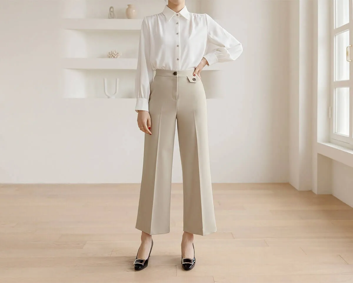 Comfortable Elegant Wide Slacks Pants
