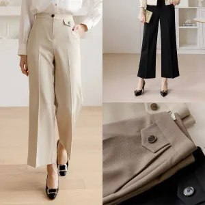 Comfortable Elegant Wide Slacks Pants
