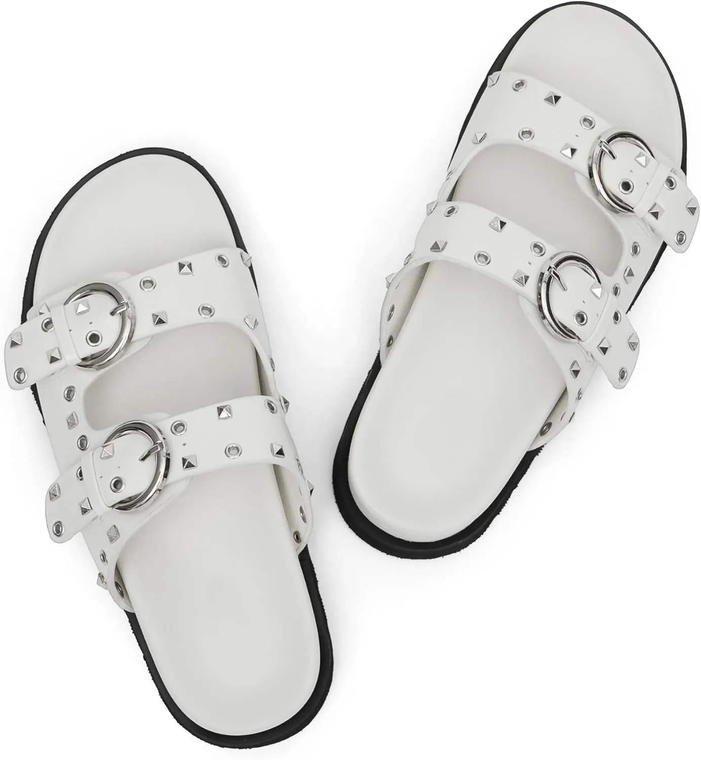 Comfortable Slide Sandals for Women Footbed Flat Sandals Casual Dressy Shoes