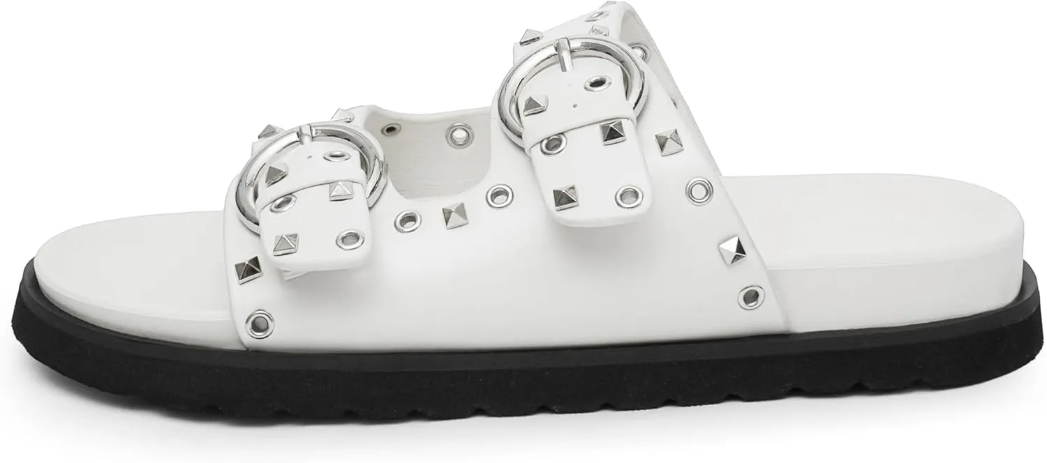 Comfortable Slide Sandals for Women Footbed Flat Sandals Casual Dressy Shoes