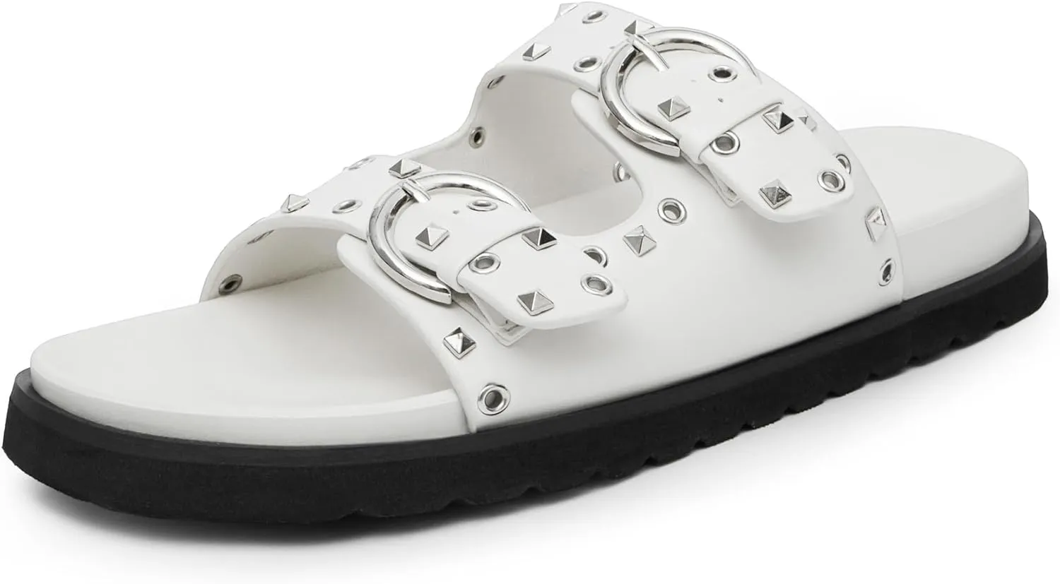 Comfortable Slide Sandals for Women Footbed Flat Sandals Casual Dressy Shoes