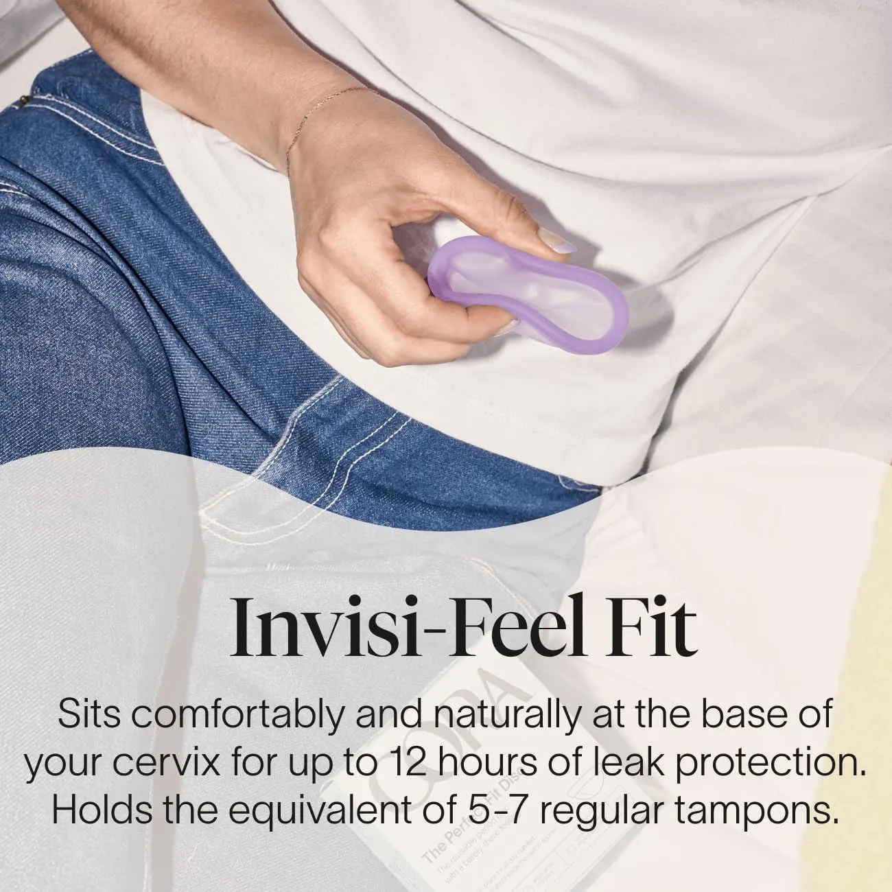 Cora Menstrual Disc | Reusable Period Disc | Wear Up to 12-Hours | Sustainable Alternative to Tampons/Pads | for Light/Heavy Flows | Leak Proof | Medical Grade Silicone | Eco-Friendly Feminine Hygiene