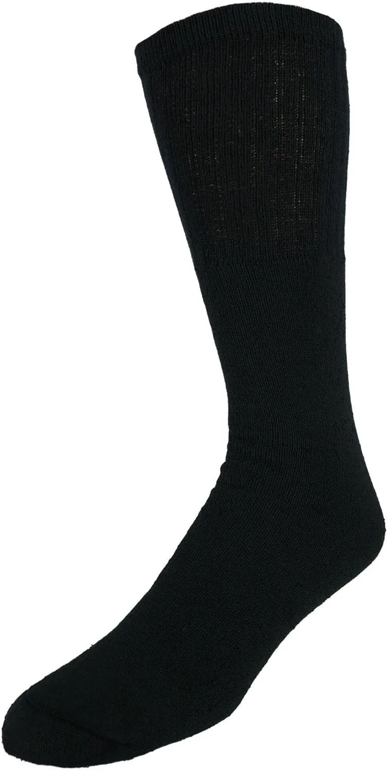 CTM Men's Tube Cotton Blend Casual Socks 4 Pair Value Pack