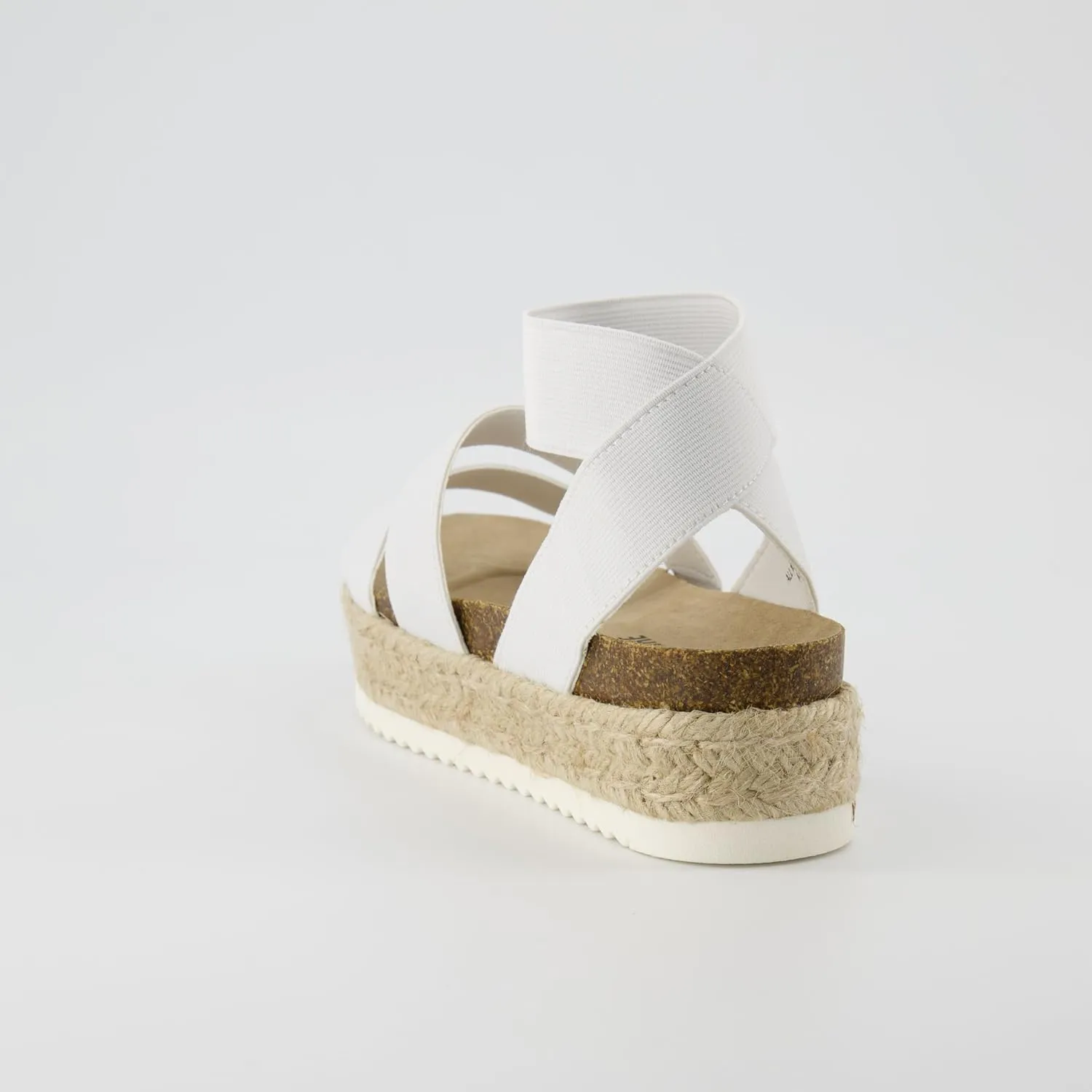 CUSHIONAIRE Women's Mandy Cork Espadrille Platform Sandal - Strappy Wedge with Arch Support,