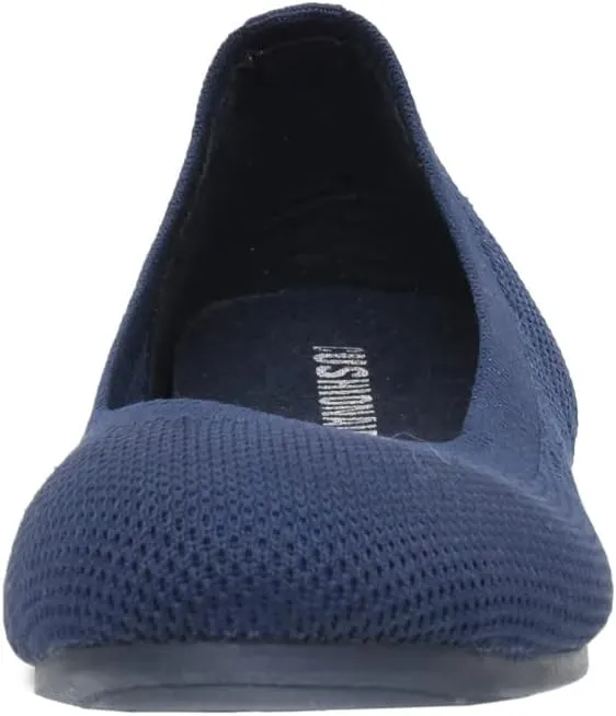 CUSHIONAIRE Women's Tyra Knit Flat with  Memory Foam and Wide Widths Available