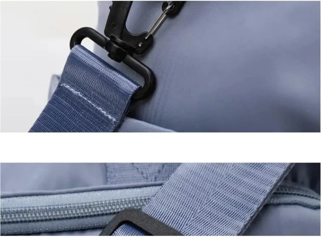 Custom Duffle Bag for Men and Women. Personalize with your Text and Logo (Light Blue - Custom Text and Logo)