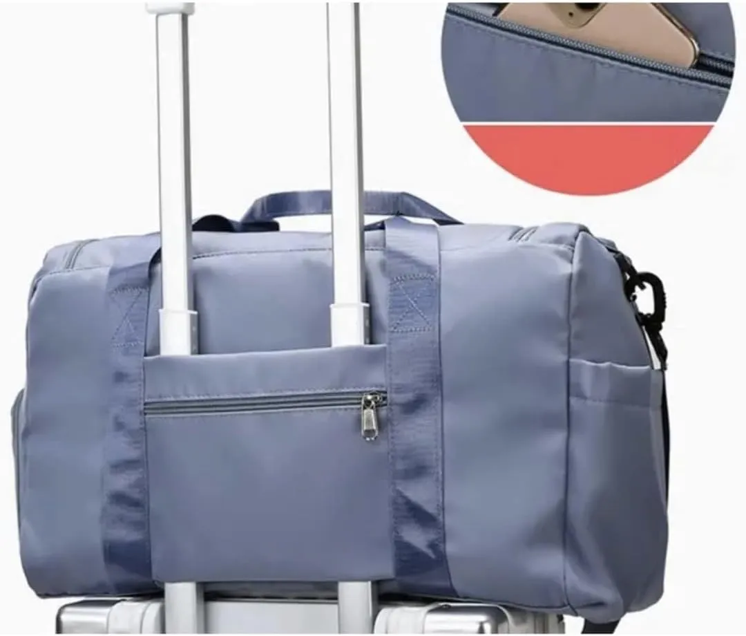 Custom Duffle Bag for Men and Women. Personalize with your Text and Logo (Light Blue - Custom Text and Logo)