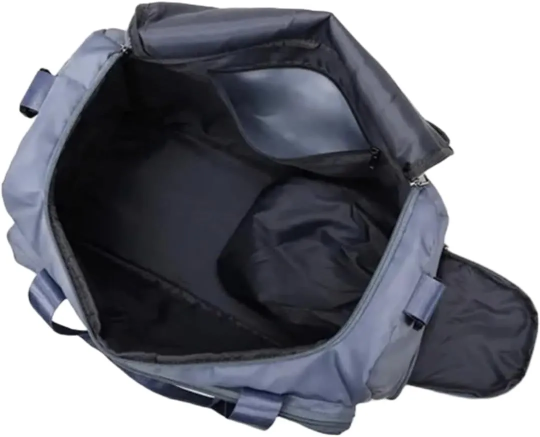 Custom Duffle Bag for Men and Women. Personalize with your Text and Logo (Light Blue - Custom Text and Logo)