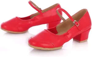 Dance Shoes Women Low-Heeled Square Dancing Shoes Latin Dance Shoe Soft Sole Outdoor Dance Sneakers Spring(7.5)