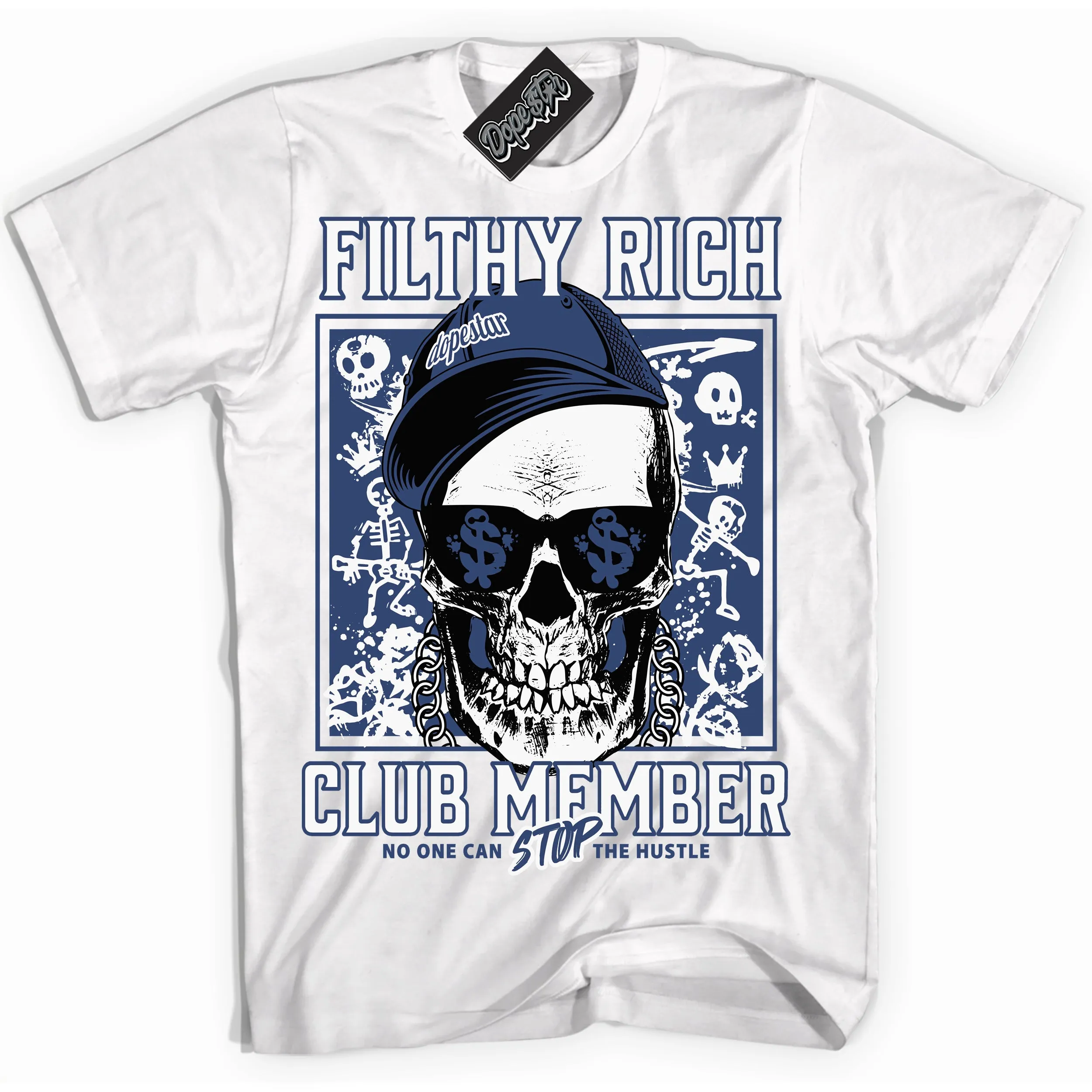 Diffused Blue 11s Sneaker Shirt Filthy Rich Graphic