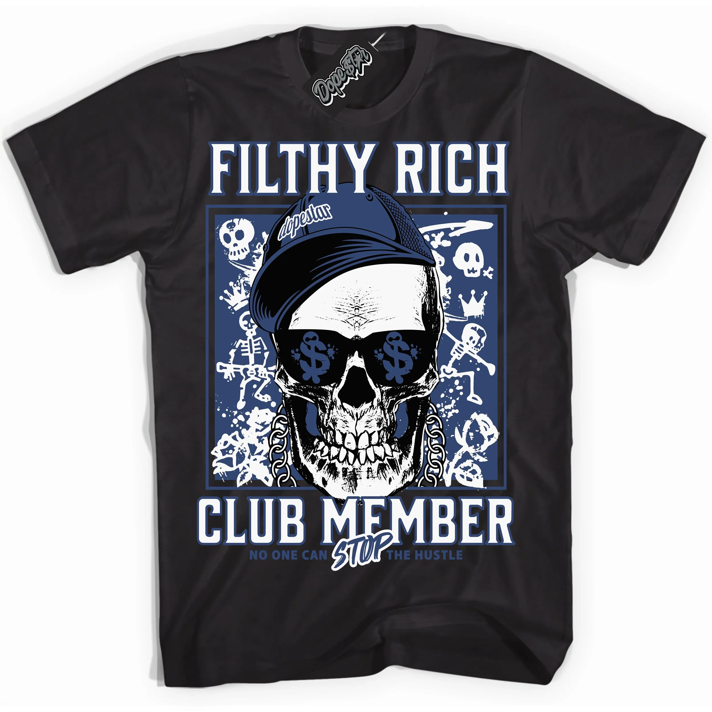 Diffused Blue 11s Sneaker Shirt Filthy Rich Graphic