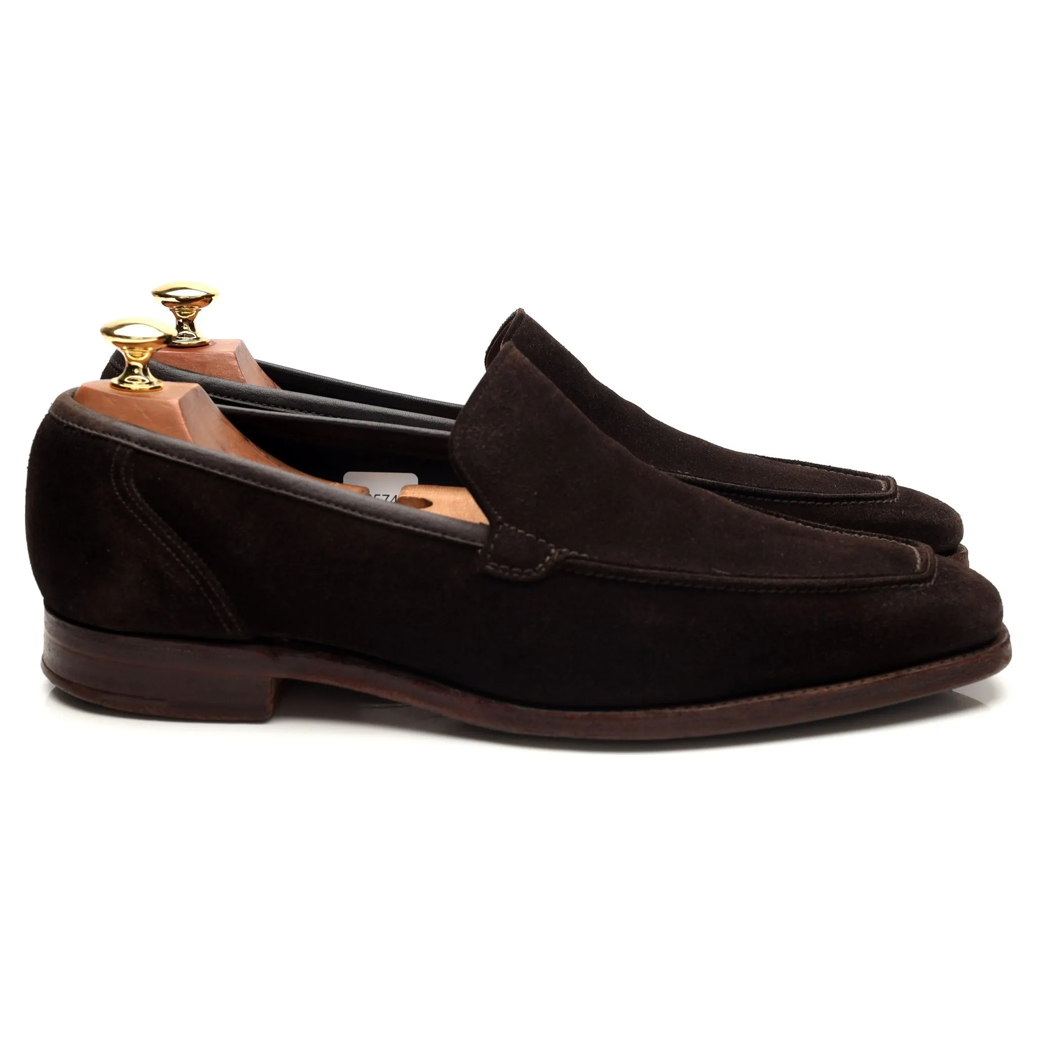 'Douglas' Dark Brown Suede Slip On Loafers UK 8 E
