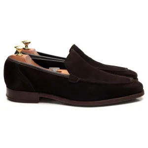 'Douglas' Dark Brown Suede Slip On Loafers UK 8 E