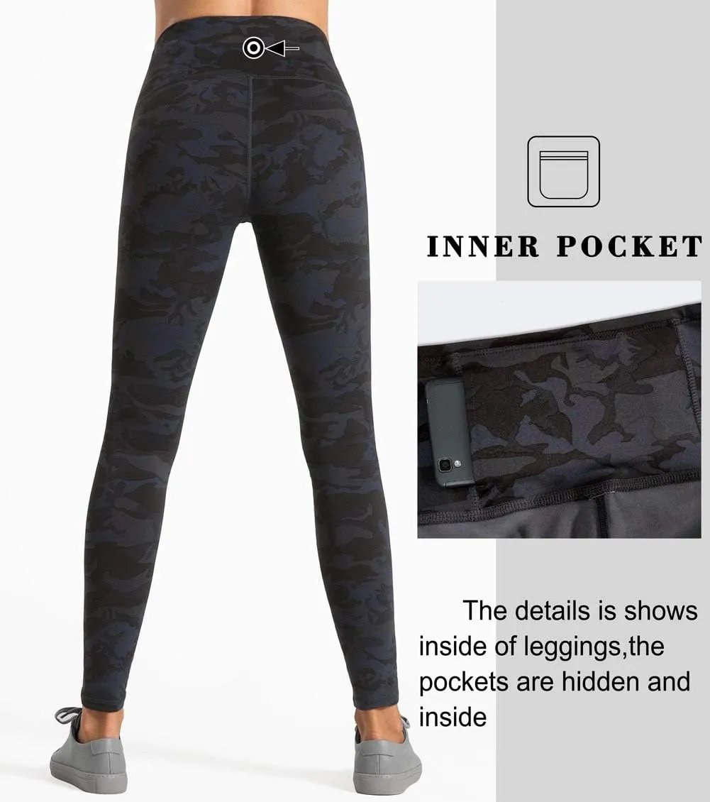 Dragon Fit Compression Yoga Pants with Inner Pockets in High Waist Athletic Pants Tummy Control Stretch Workout Yoga Legging
