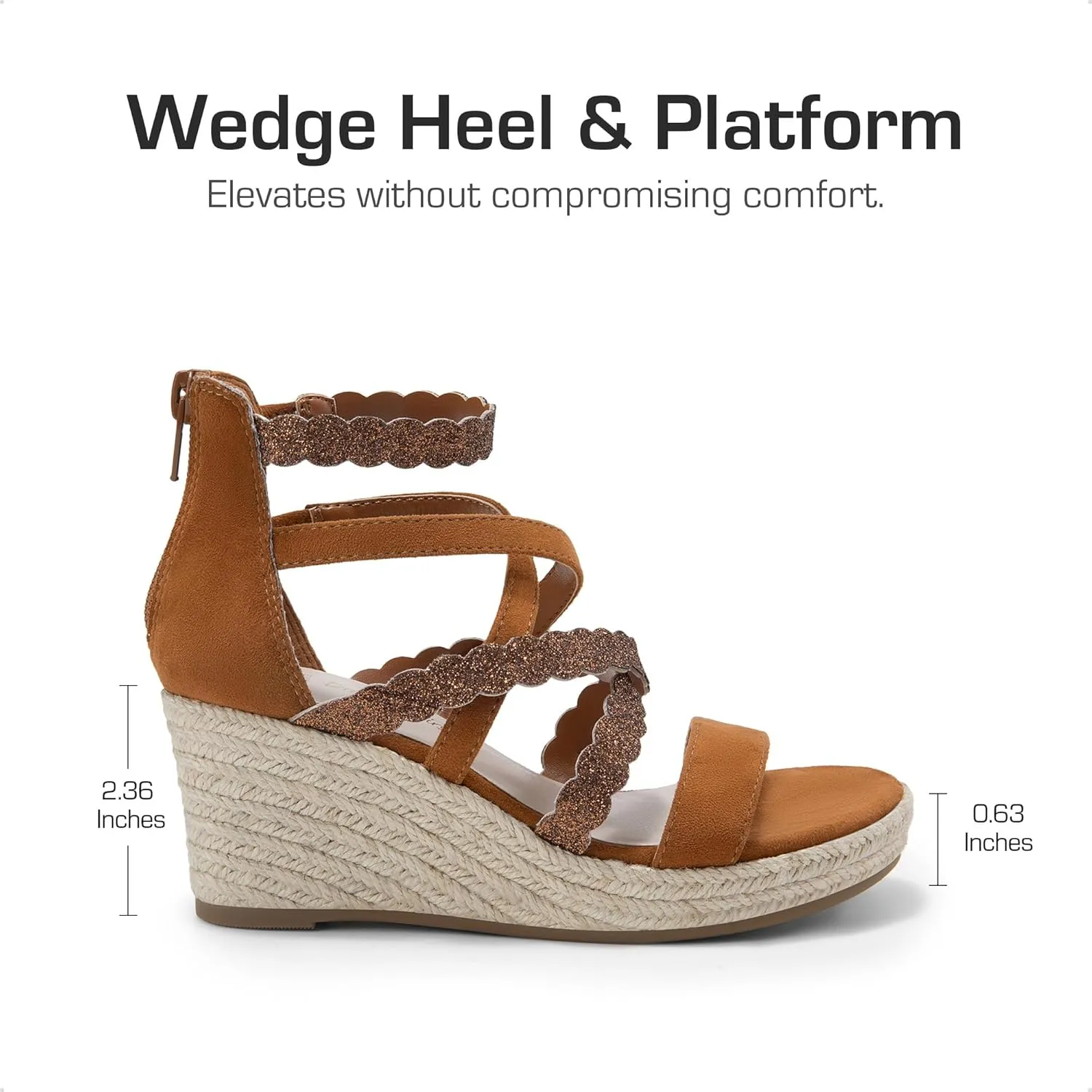 DREAM PAIRS Girls Wedge Sandals Flatform Open Toe Platform Sandals Espadrille Flower Wedding Party for Little Kid/Big Kid