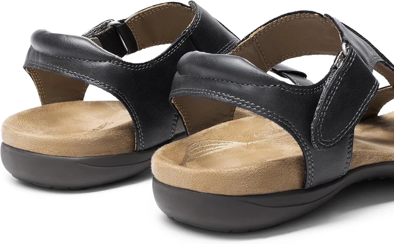 DREAM PAIRS Womens Sandals Arch Support T-Strap Orthopedic Flat Sandals Comfortable Summer Shoes