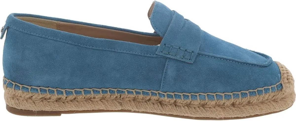 Edelman Toe Sam Cork Blue Canary Quick shipping Espadrille Slip Loafers Kai On Rounded Detailed Efficient communication