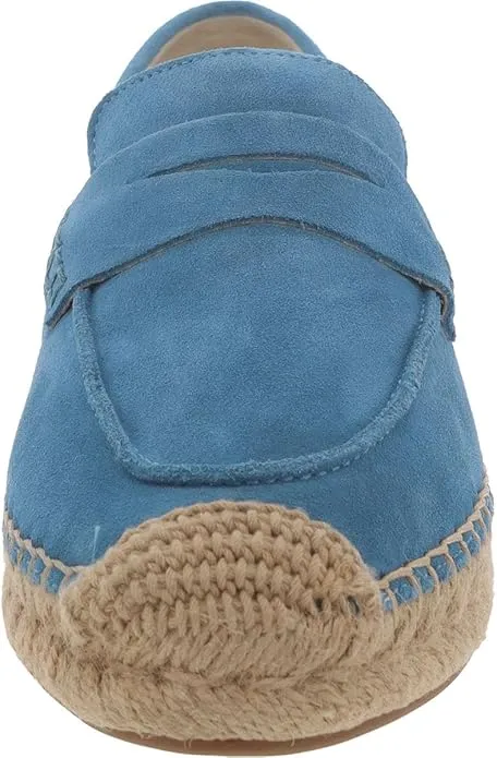 Edelman Toe Sam Cork Blue Canary Quick shipping Espadrille Slip Loafers Kai On Rounded Detailed Efficient communication
