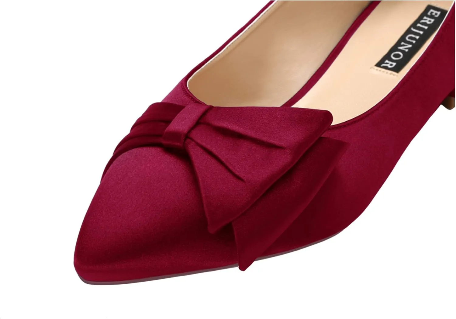 ERIJUNOR Wedding Flats Comfortable Flat Shoes for Women Closed Toe Wide Width Evening Party Dress Shoes