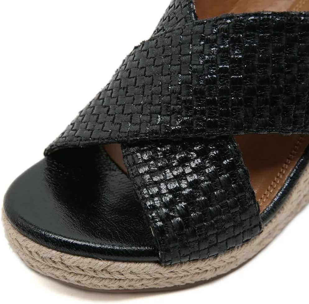 Espadrille Wedge Sandals for Women Open Toe Slingback Platform High Heels Summer Beach Dressy Sandal