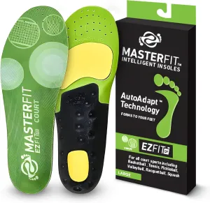 EZQF Court Shoe Insoles - Memory Foam Soles for Men and Women - Insole for Shoes - Soft Shoe Inserts for Court Shoes - Comfortable Insoles for Sports - Large Size