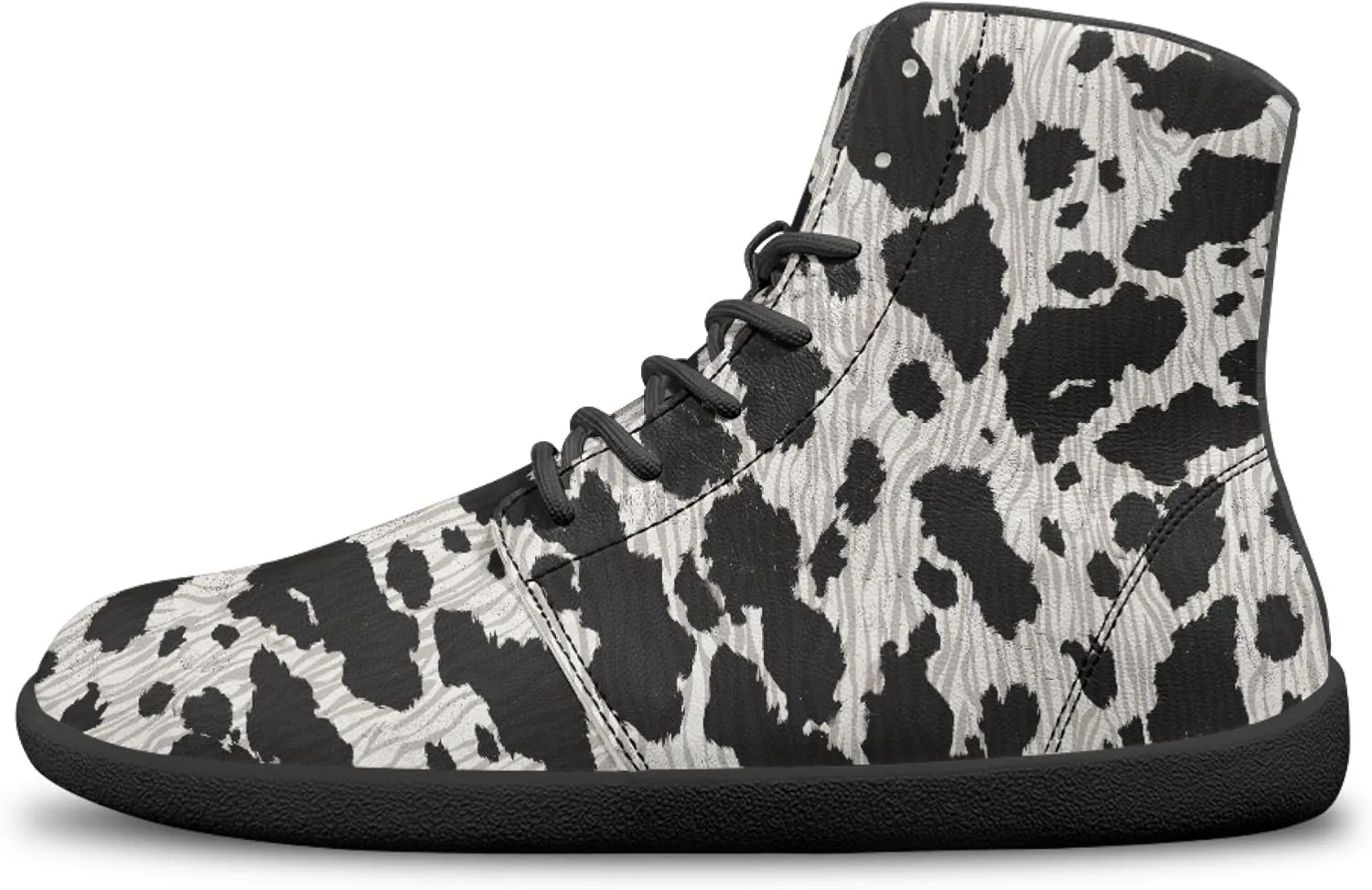Fashion Print Womens Mens High Top Barefoot Sneakers Flat Shoes