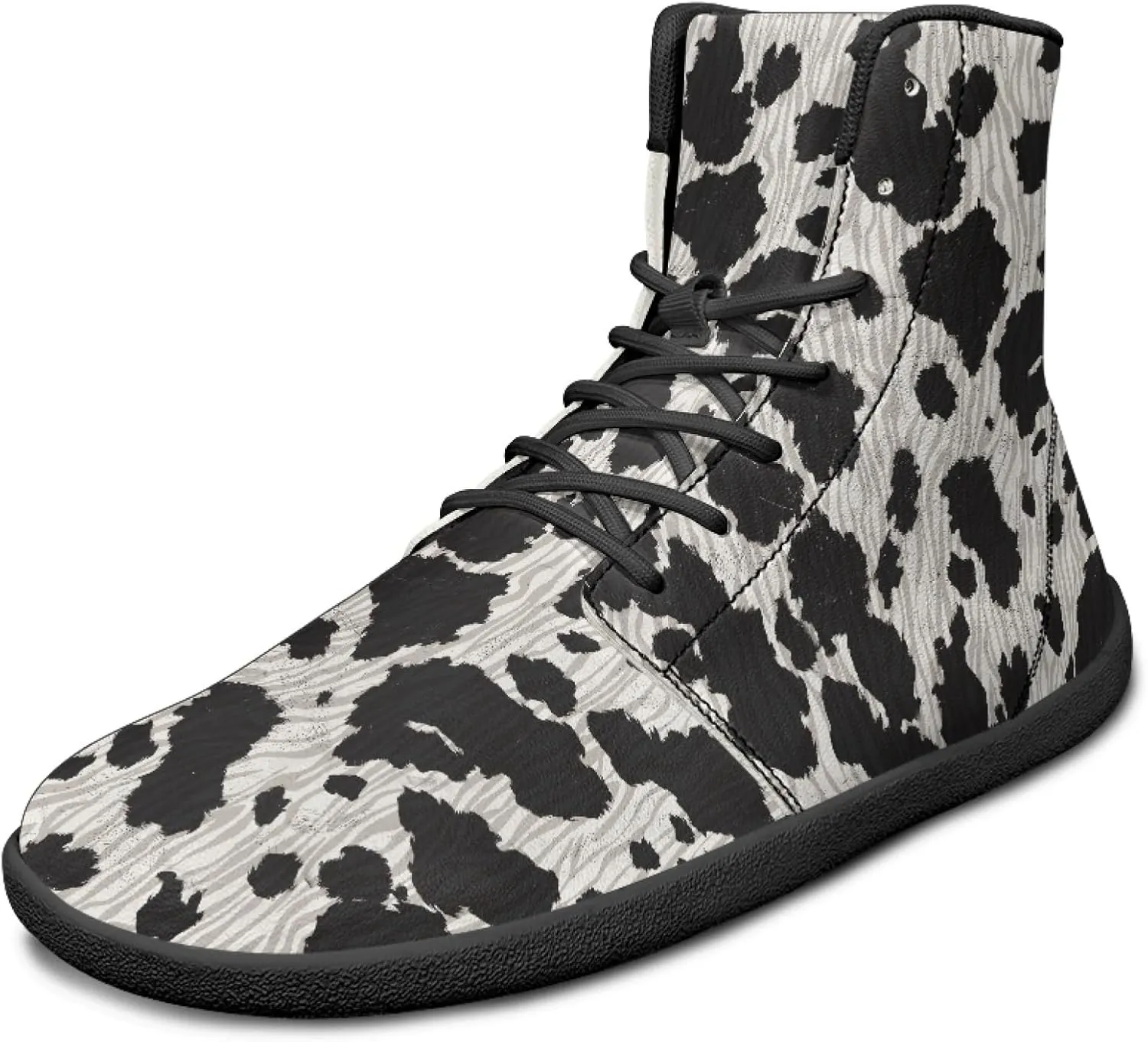 Fashion Print Womens Mens High Top Barefoot Sneakers Flat Shoes