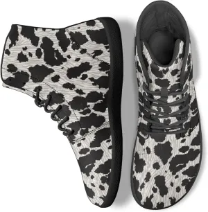Fashion Print Womens Mens High Top Barefoot Sneakers Flat Shoes