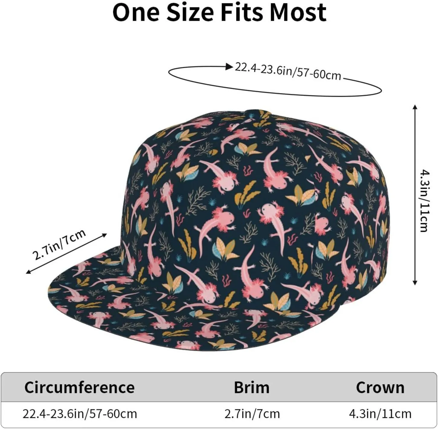 Fashion Snapback Hat for Men Women,Hip Hop Style Funny Flat Bill Hats Adjustable Baseball Cap Trucker Hat